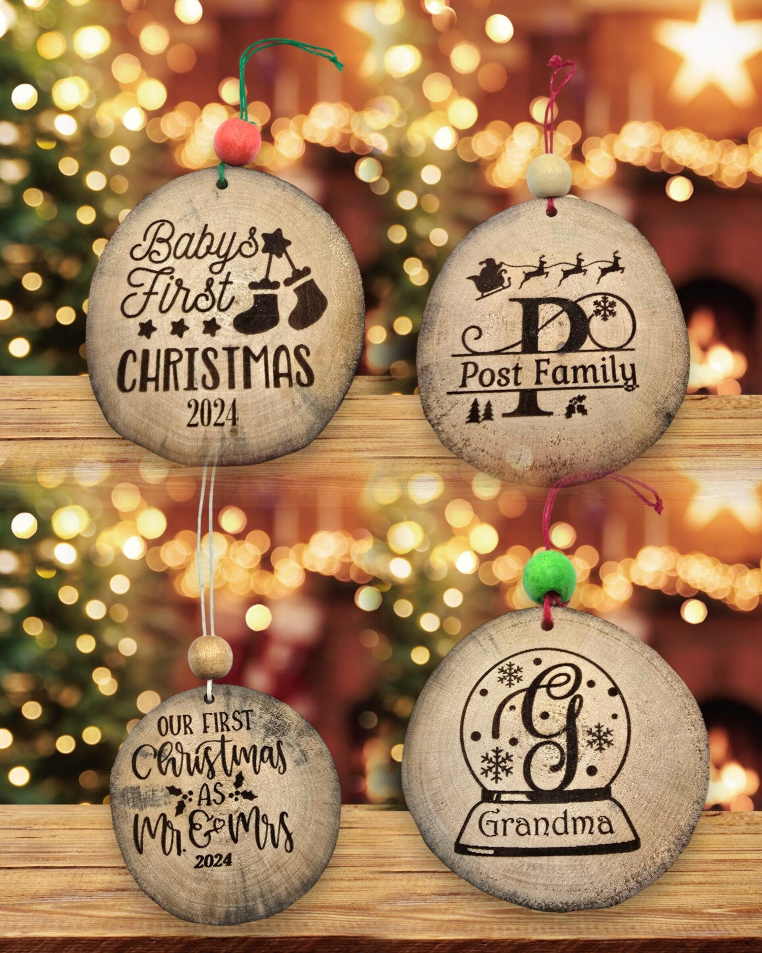 Christmas Collection | Wood Ornaments | Round Ornaments | Engraved Ornaments | Engraved Spoons | Wood Spoons - Warmland Kraftworkx