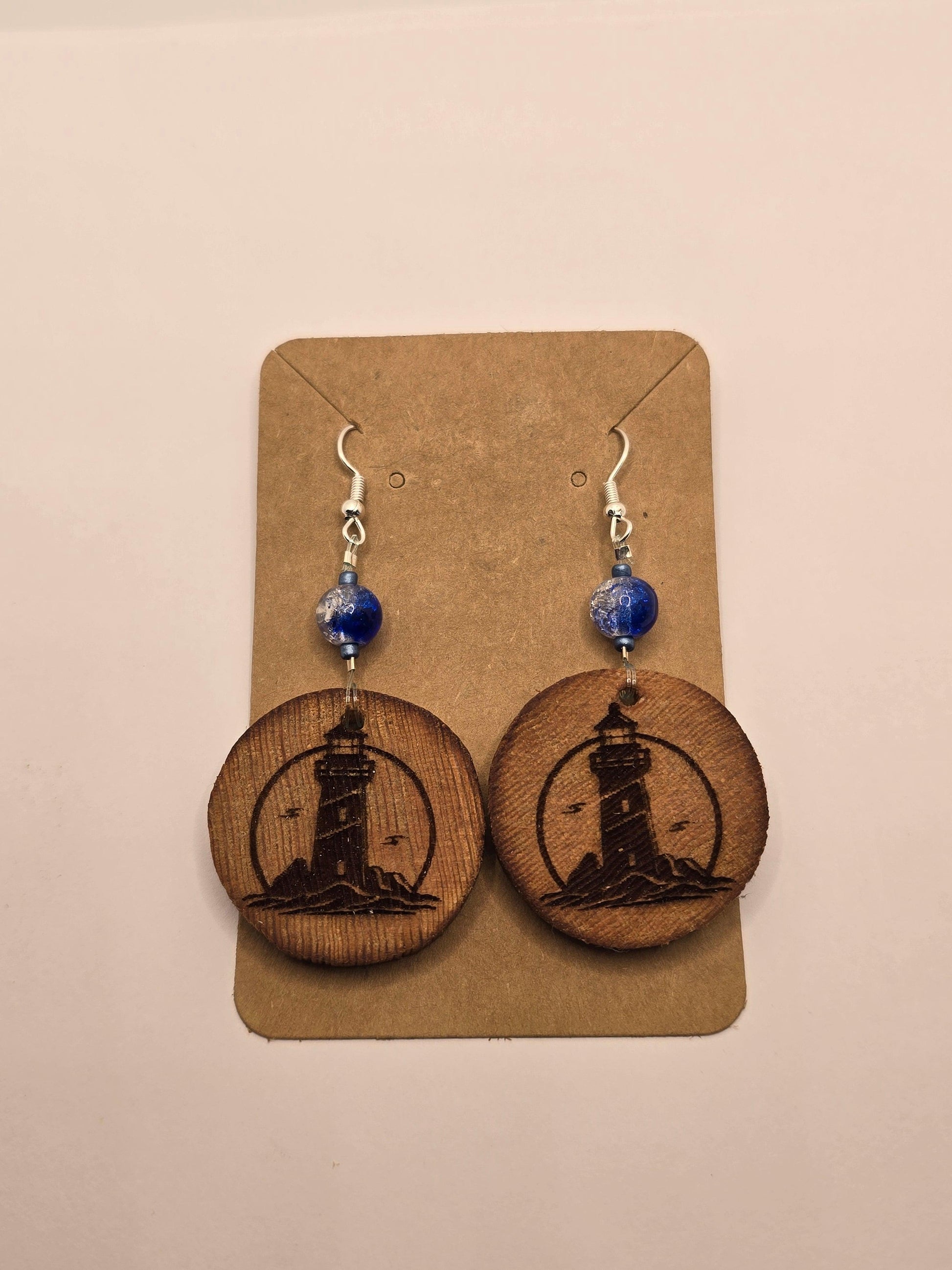 Engraved Wood Earrings | Wood Earrings | Round Earrings | West Coast Earrings | West Coast Jewelry | Nature Jewelry | Engraved Earrings - Warmland Kraftworkx